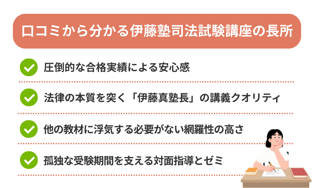 伊藤塾 司法試験の評判・口コミから分かるメリットをまとめた画像