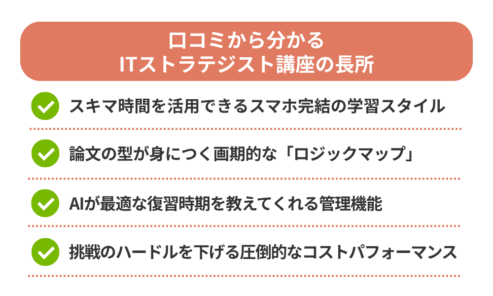 スタディング ITストラテジスト講座の評判・口コミから分かるメリットを紹介する画像