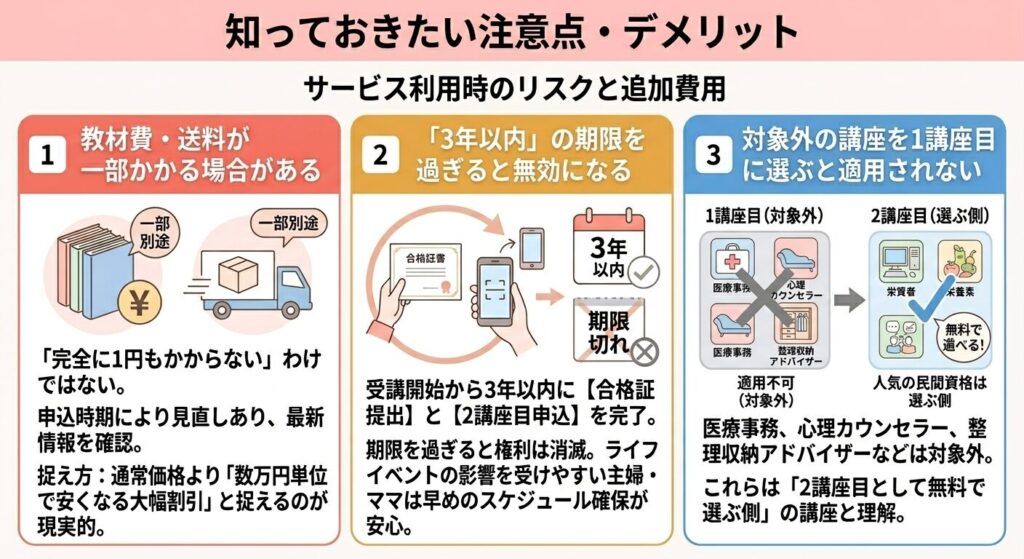 知っておきたい注意点・デメリットについて解説する画像