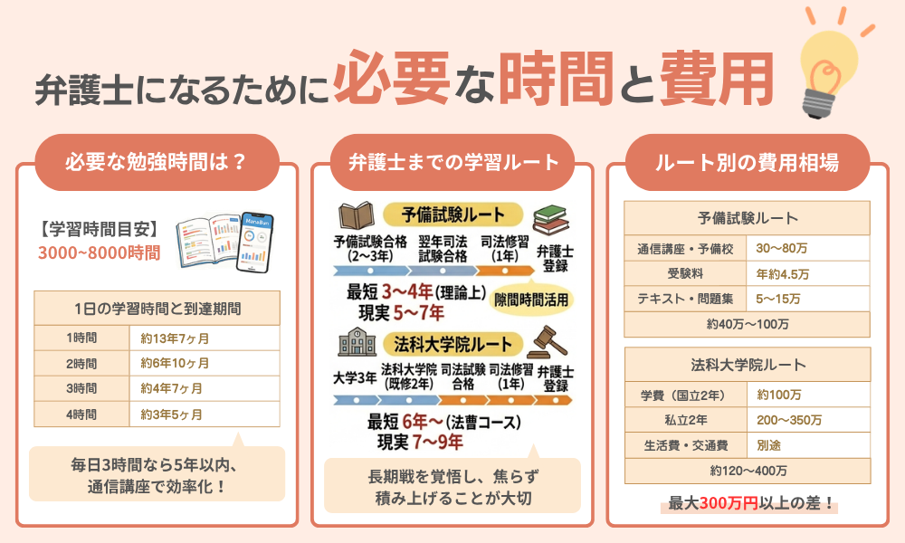 主婦が弁護士になるのに必要な時間・費用の現実を解説する画像