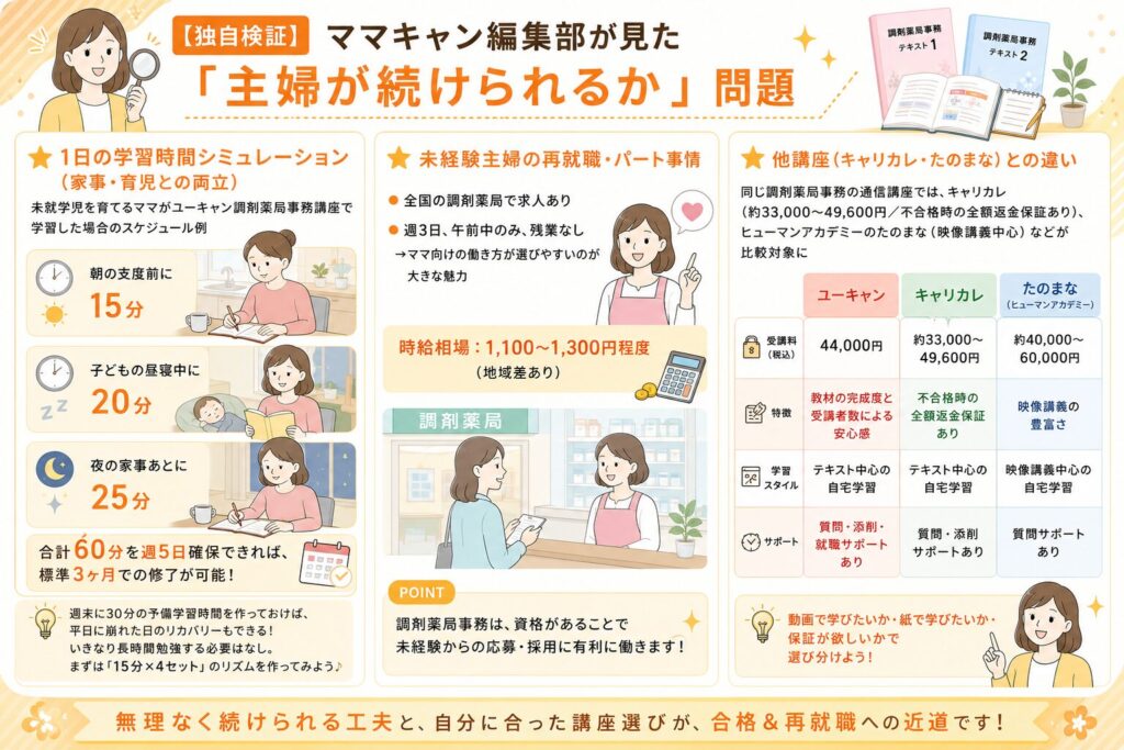 【独自検証】ママキャン編集部が見た「主婦が続けられるか」問題について