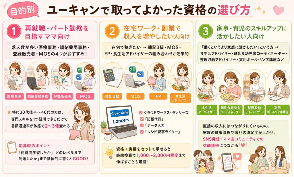 ユーキャンで取ってよかった資格の選び方を目的別で紹介
