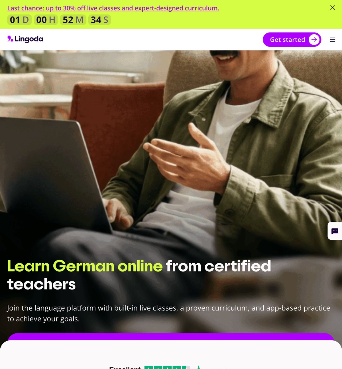 Lingodaのオンラインドイツ語コースの公式サイト。CEFRに準拠したライブレッスンと練習問題を組み合わせて学ぶ
