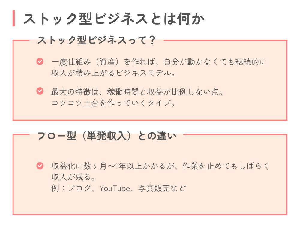 ストック型ビジネスとは何か